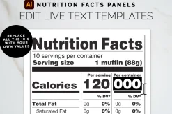 Adobe Nutrition Facts Panel Template