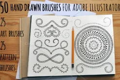 50 Adobe Illustrator vector brushes