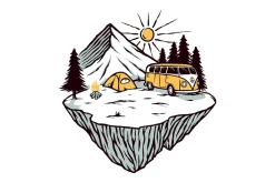 Adventure and camping illustration