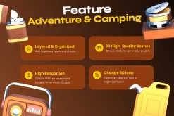 Adventure & Camping 3D Icon Pack