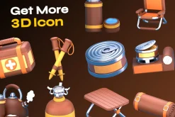 Adventure & Camping 3D Icon Pack