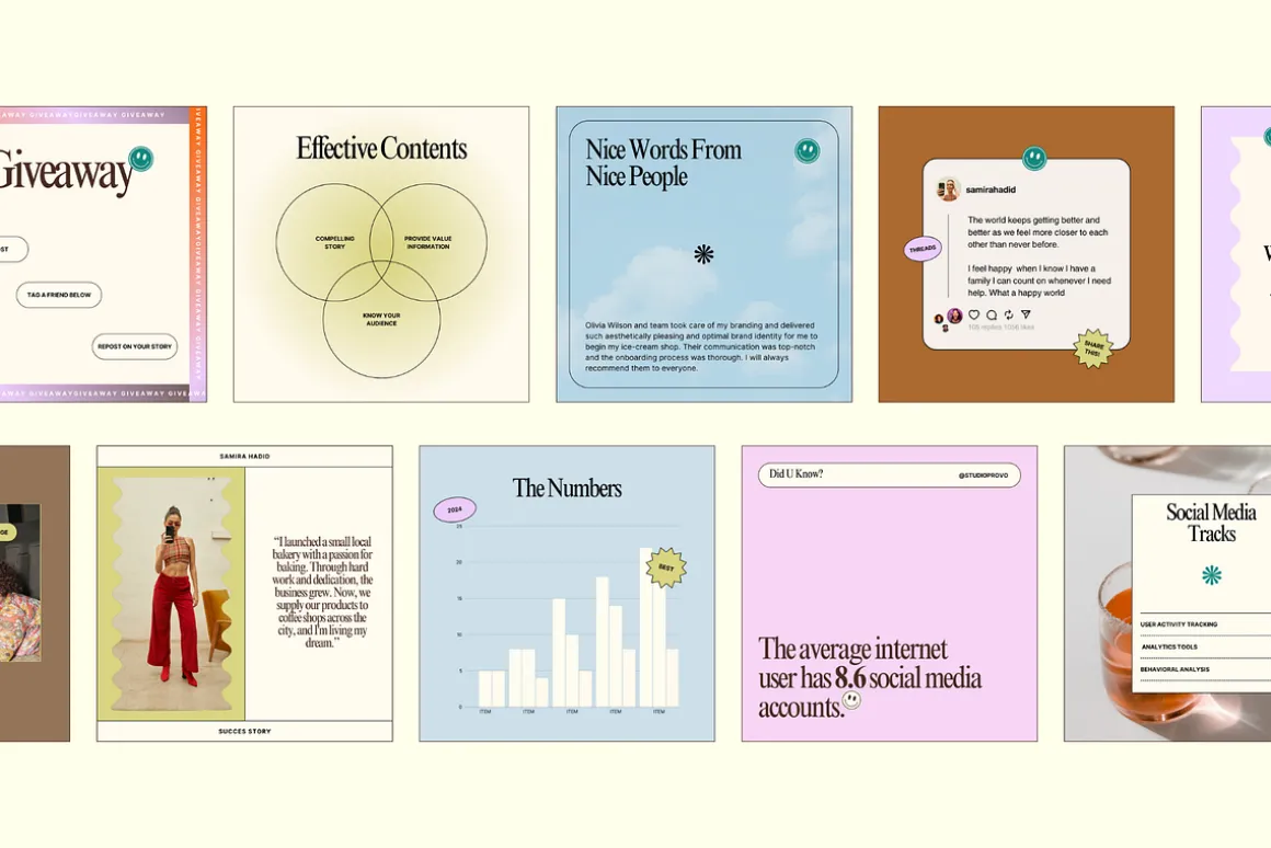 Aesthetic Social Media Template Kit