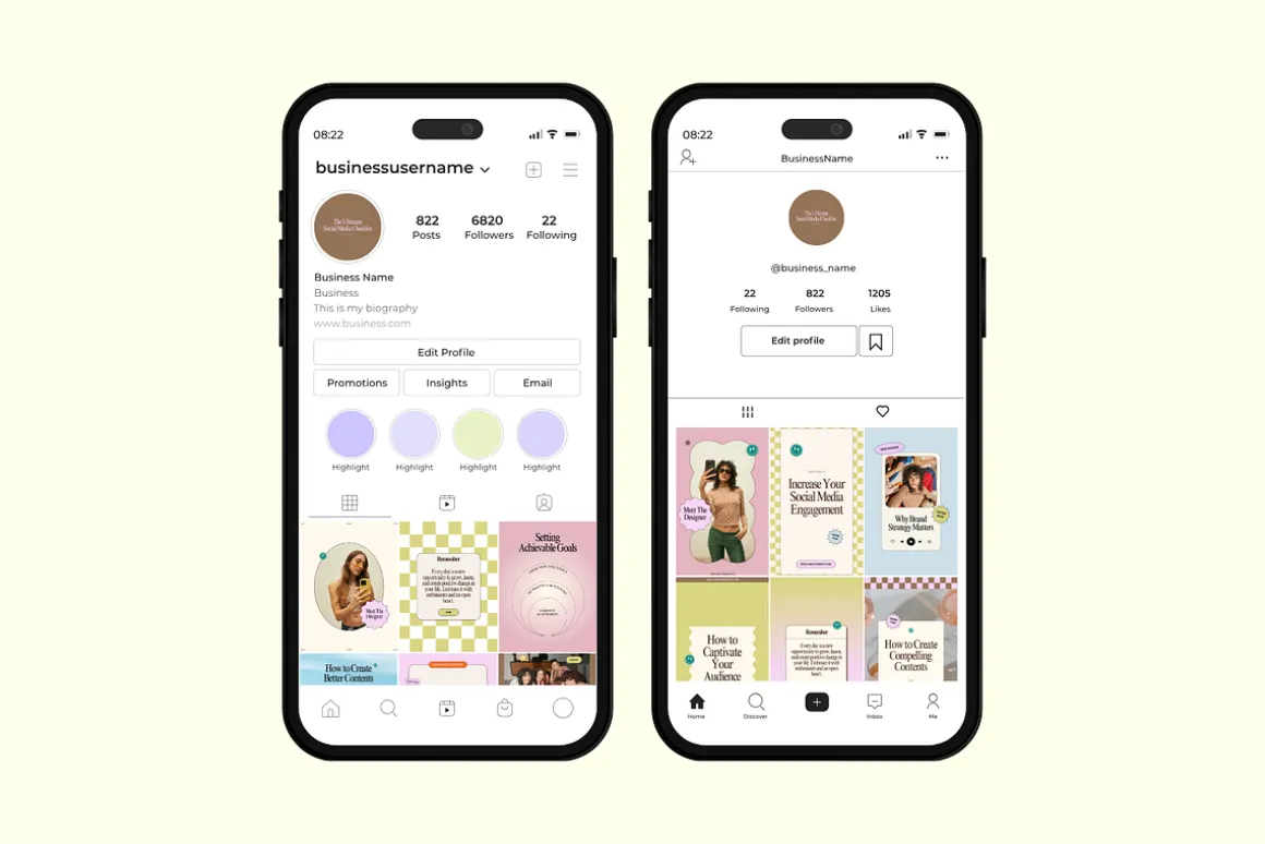Aesthetic Social Media Template Kit