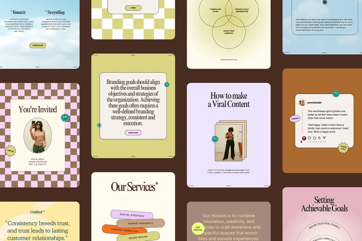Aesthetic Social Media Template Kit