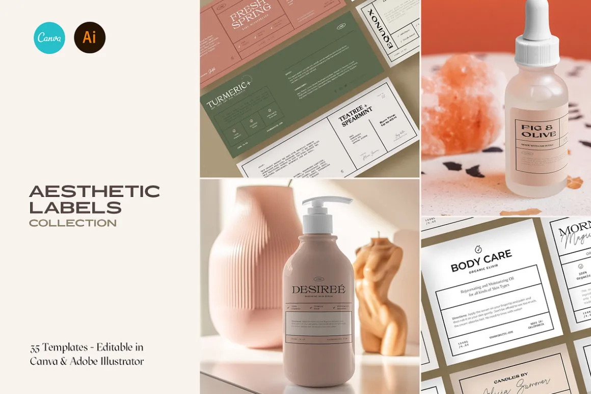 Aesthetic Label Collection CANVA
