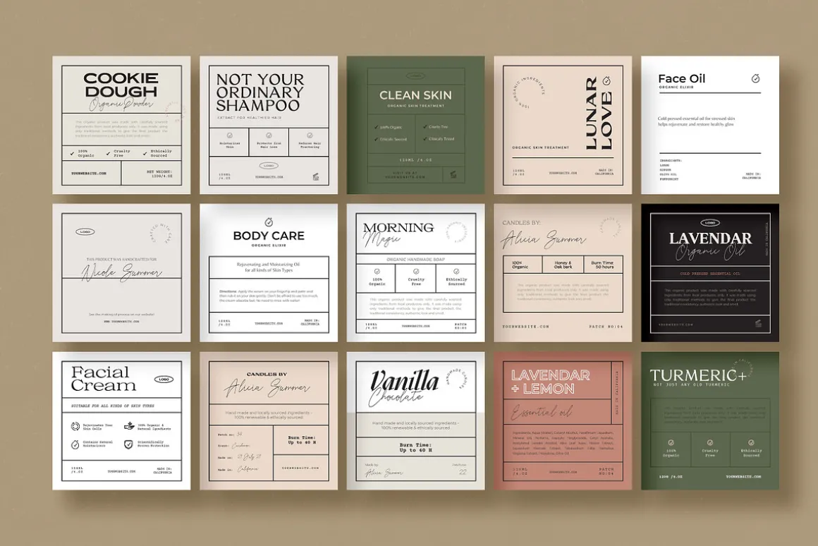 Aesthetic Label Collection CANVA