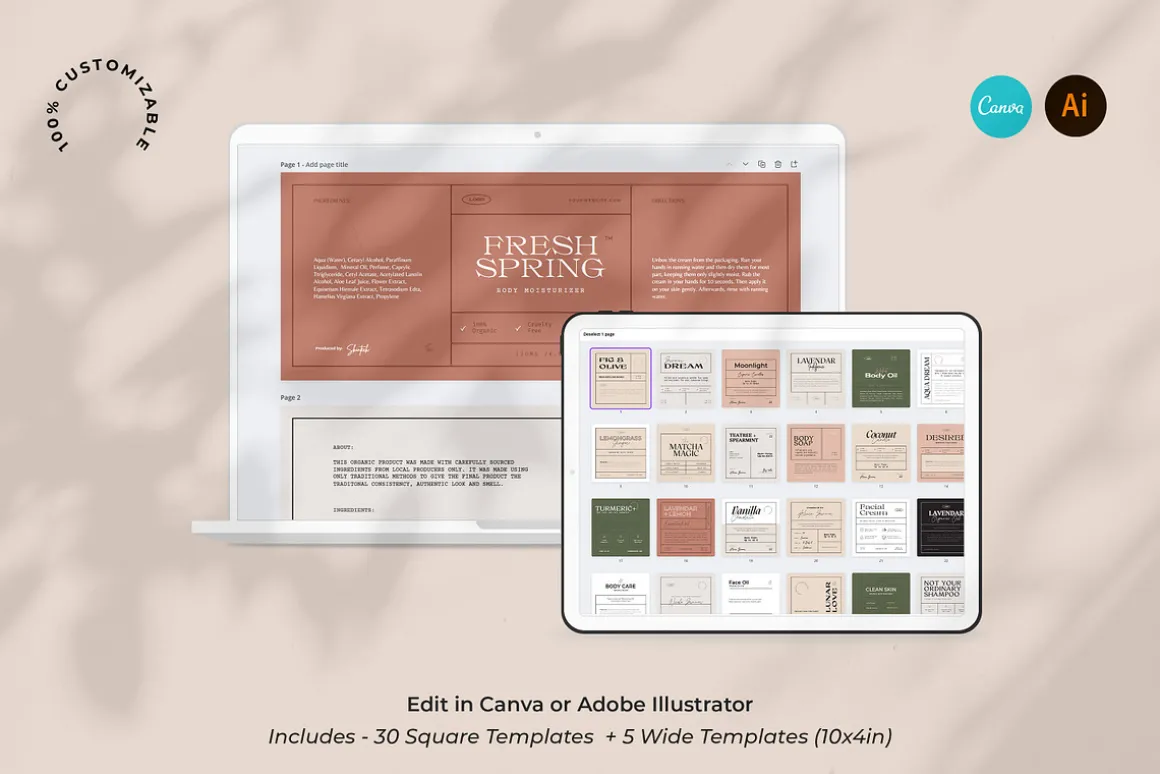 Aesthetic Label Collection CANVA