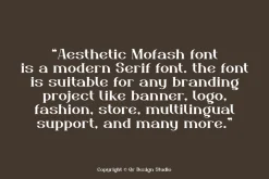 Aesthetic Mofash - Luxury Bold Font
