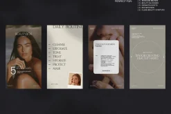 Aesthetic Skincare Canva Story Pack