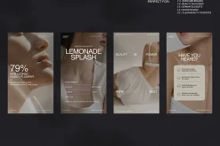 Aesthetic Skincare Canva Story Pack