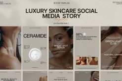 Aesthetic Skincare Canva Story Pack