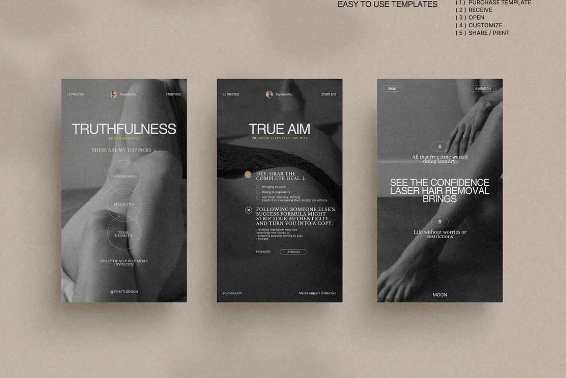 Aesthetic Skincare Canva Story Pack