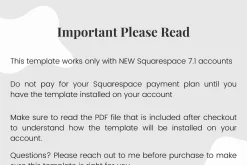 Aesthetic Squarespace 7.1 Template