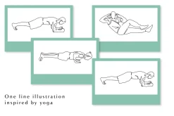 20 Aesthetic Yoga Line Art Vol-2