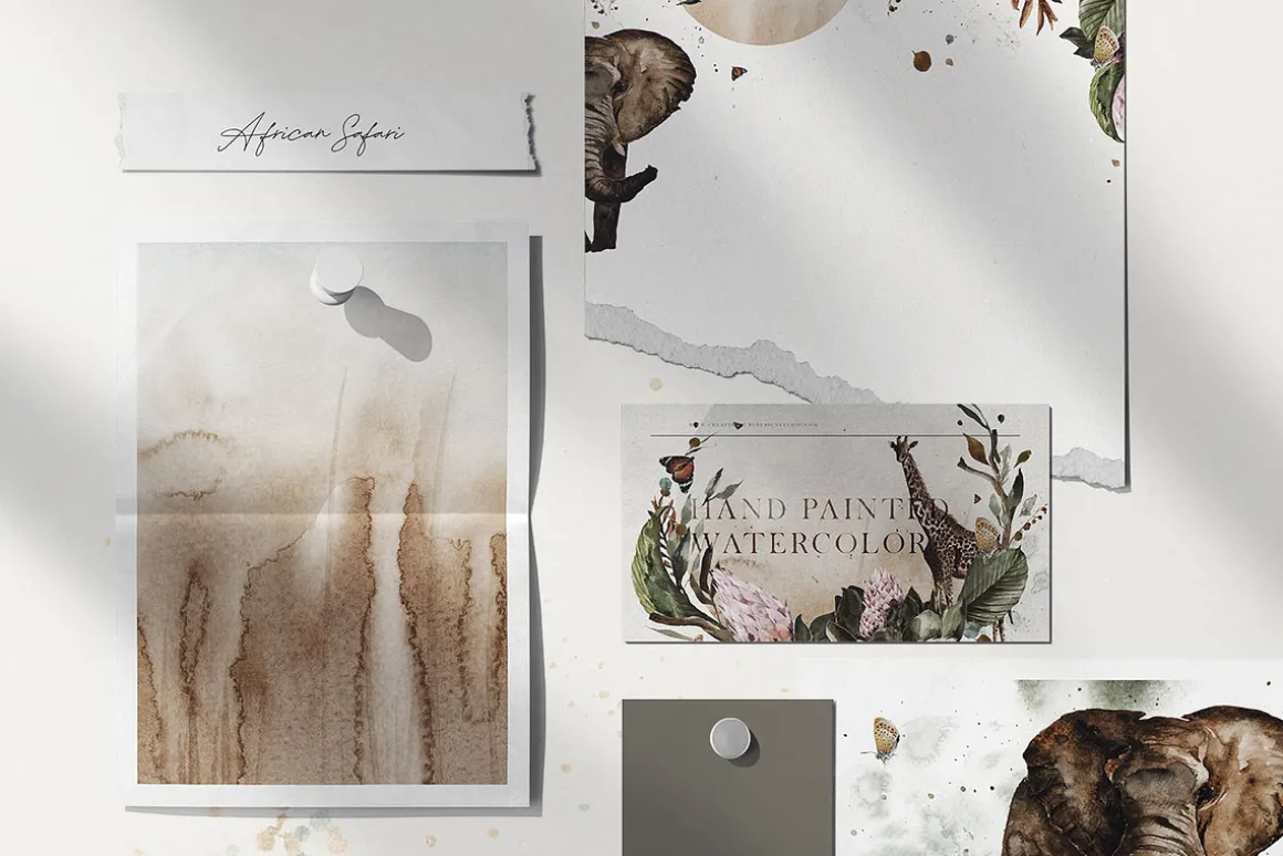 African Safari Watercolor Collection