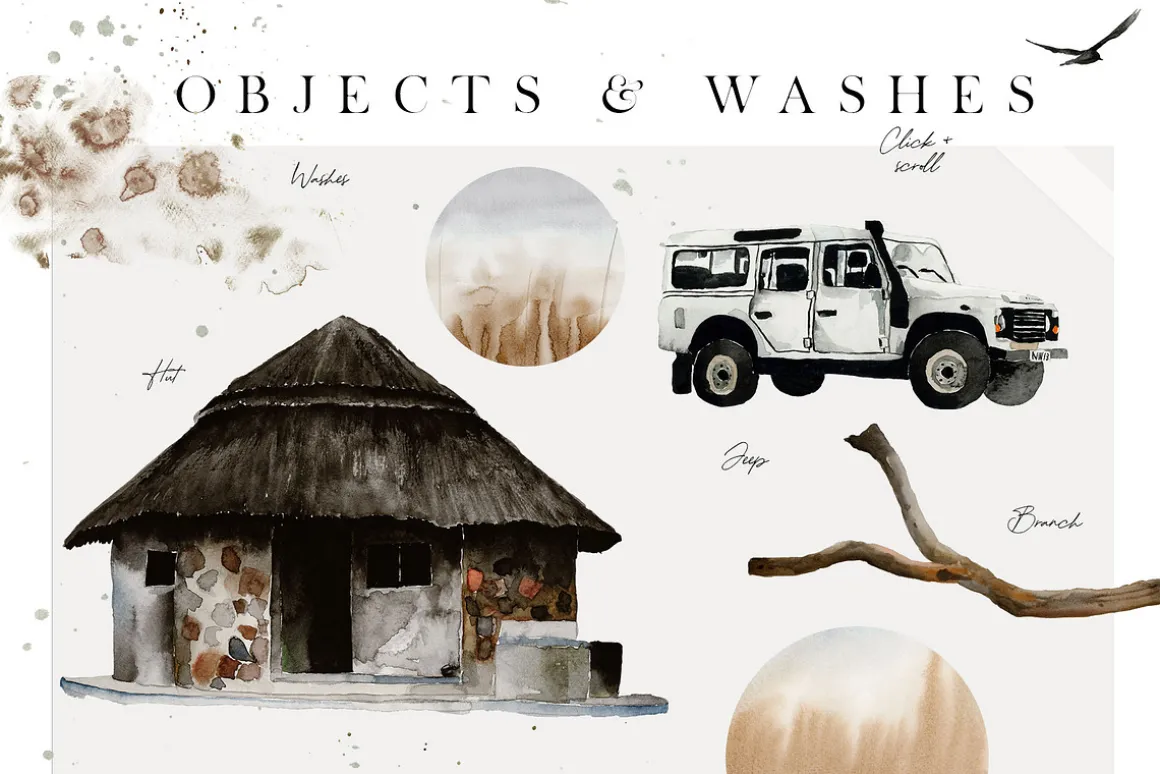 African Safari Watercolor Collection