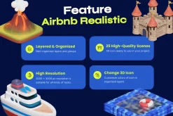 Airbnb Realistic Isometric 3D Icon