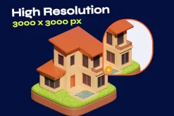 Airbnb Realistic Isometric 3D Icon