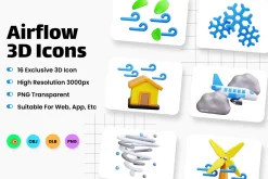 Airflow 3D Icons