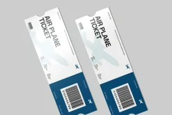 Air Plane Ticket Mockup