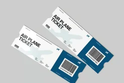 Air Plane Ticket Mockup