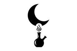 Alchemy Moon Symbol Silhouette