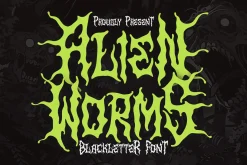 Alien Worms | Blackletter Font