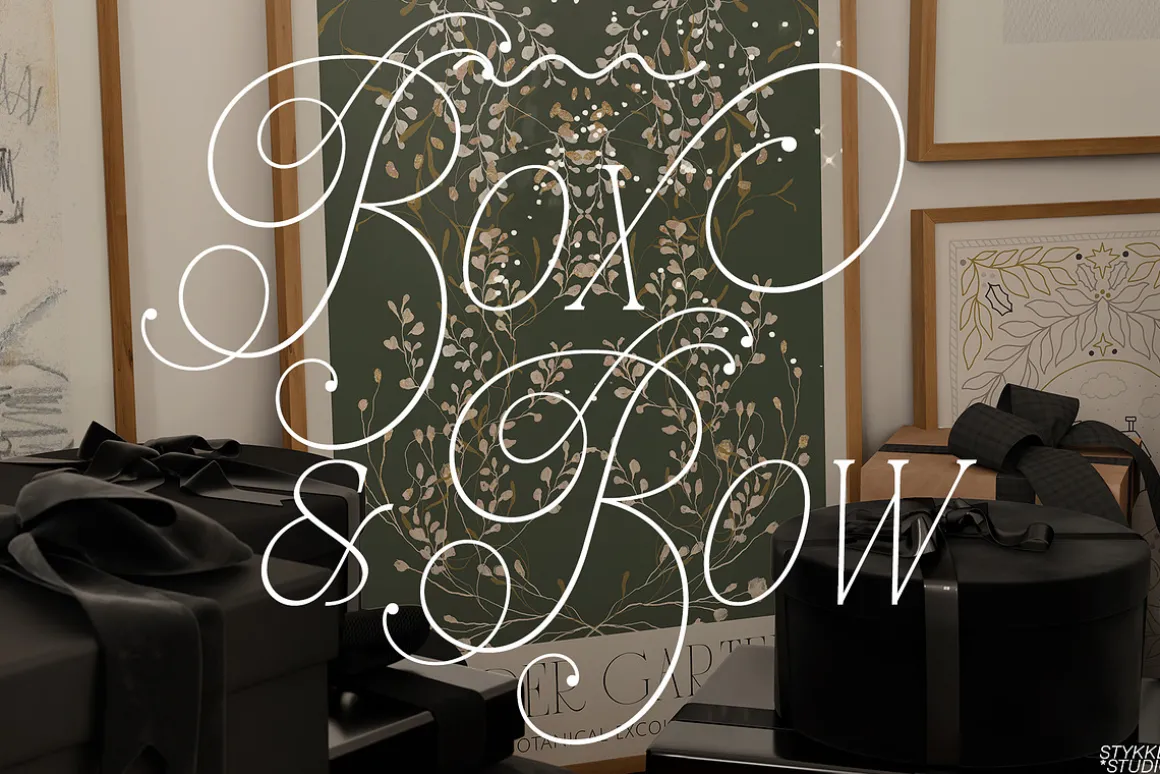 All Black Christmas Mockup Frame