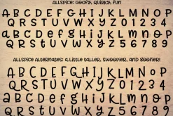 Allspice: a fun mixed-case font!