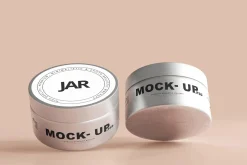 Aluminum Cosmetic Jar Mockups