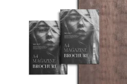 A4 Magazine Brochure Mockup