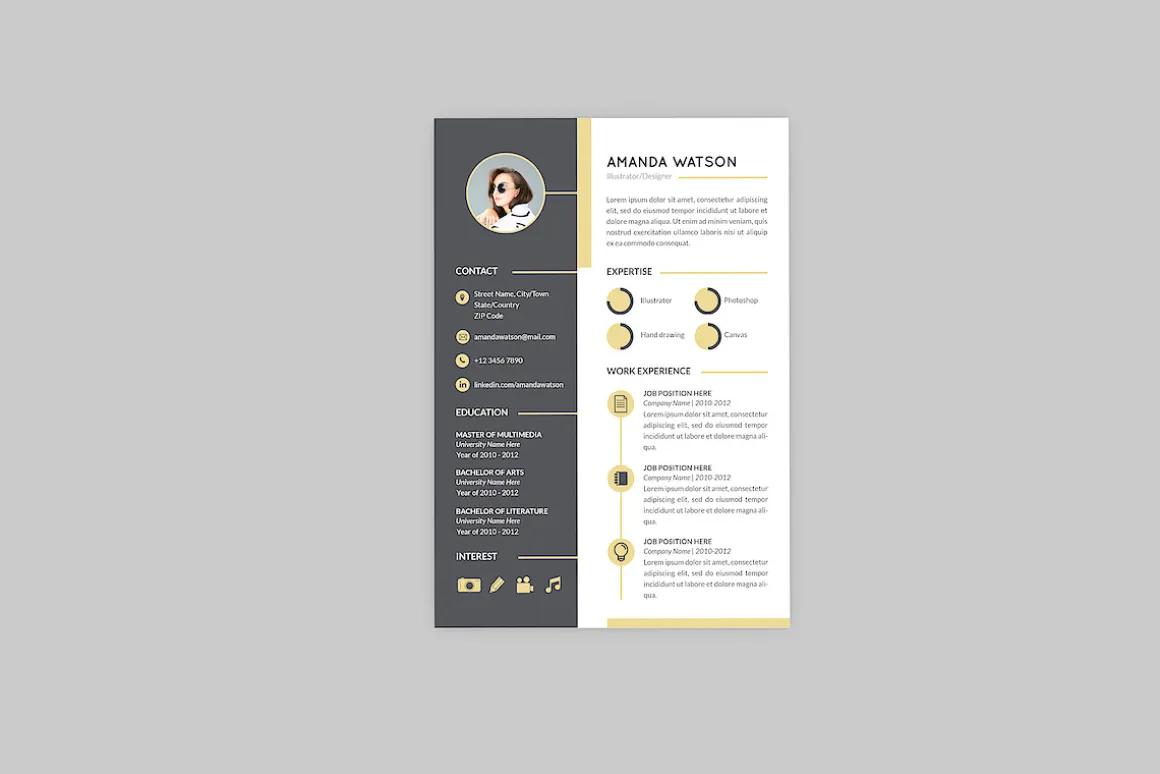 Amanda Illustrator Resume Designer