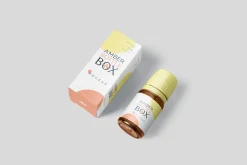 Amber Bottle Box Mockup
