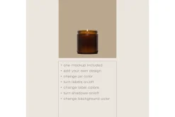 Amber Candle Jar Mockup