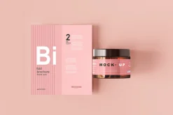 Amber Glass Cosmetic Jar Mockups