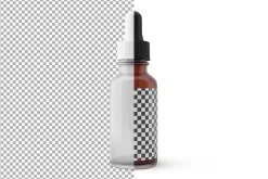 Amber Glass Dropper Bottle Mockup