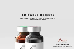 Amber Glass Vial Mockup
