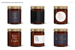 Amber Jar Candle Mockup Set