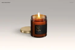 Amber Jar Candle Mockup Set
