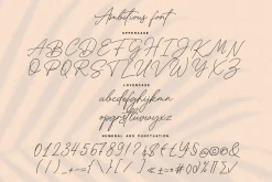 Ambitious hand written font