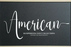 American | Script Font
