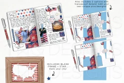 Americana Fashion Girl Clip Art