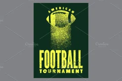 American Football vector poster set.