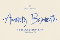 Amorty Bosworth Signature Font