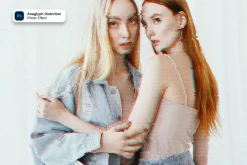Anaglyph Distortion Photo Effect