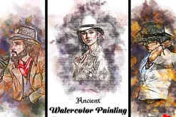 Ancient Watercolor Painting Action