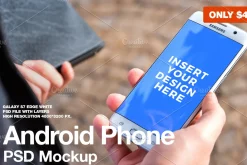Android Phone Galaxy S7 Edge Mockup