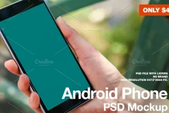 Android Phone no-brand PSD Mockup