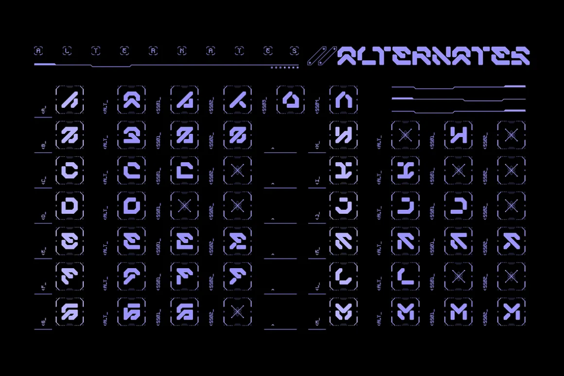 ANERO MECHA Typeface