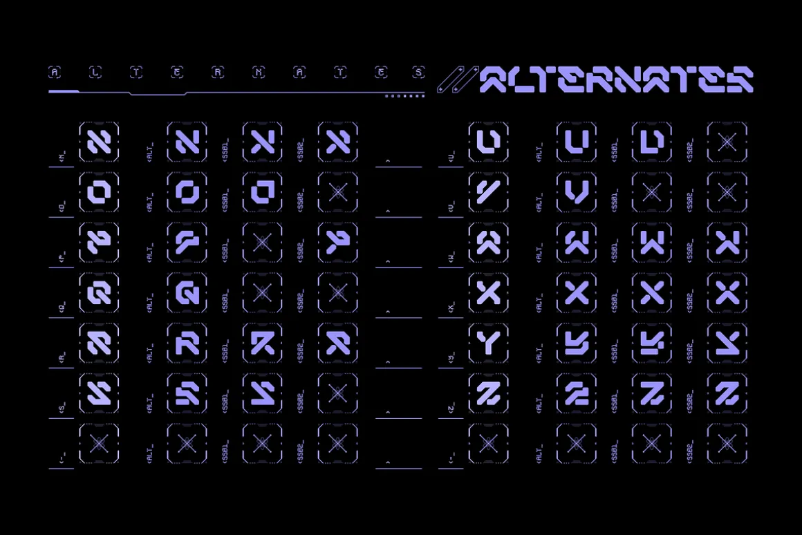 ANERO MECHA Typeface